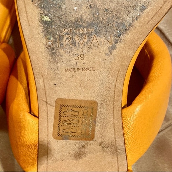 Alexandre Birman fashionably flops, beautiful orange leather, made in Brazil, 39 - Picture 13 of 14